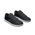 Men's Black and White Sports Low-Top Sneakers