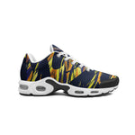 Men’s Navy & Gold Abstract Pattern Athletic Sneakers
