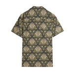 Men’s Short Sleeve Olive Green Floral Shirt