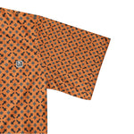 Men’s Orange Micro-Pattern Polo T-Shirt