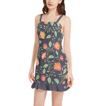 Women’s Strappy Mini Dress – Midnight Garden Bloom Edition by Progressive18