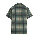 Men’s Short Sleeve Plaid Button-Up Shirt