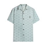 Men’s Short Sleeve Mint Green Printed Shirt