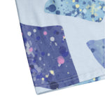 Men’s Abstract Blue Print Polo T-Shirt