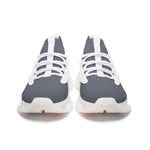 Futuristic High-Performance Sneakers – Gray & White with Transparent Sole