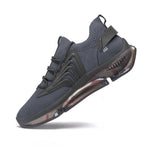 Futuristic High-Performance Sneakers – Gray & White with Transparent Sole