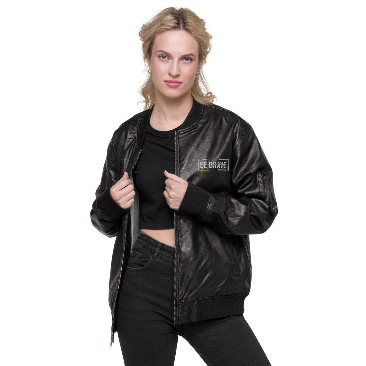 Leather Bomber Jacket