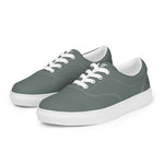 Men's Olive Green Lace-Up Canvas Shoes