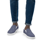 Men's Blue Textured Slip-On Shoes
