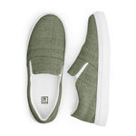 Men's Olive Textured Slip-On Shoes