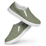 Men's Olive Textured Slip-On Shoes