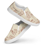 Men's Ancient Script Printed Slip-On Shoes