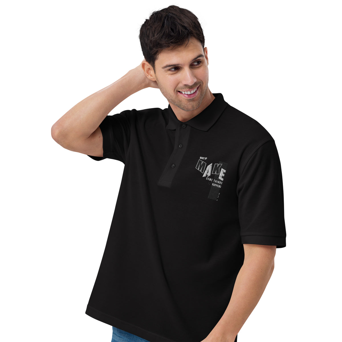 Men's SolidPremium Polo Neck Cotton T-Shirt