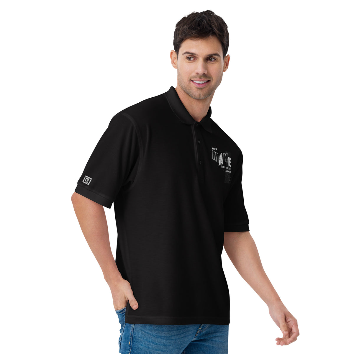 Men's SolidPremium Polo Neck Cotton T-Shirt