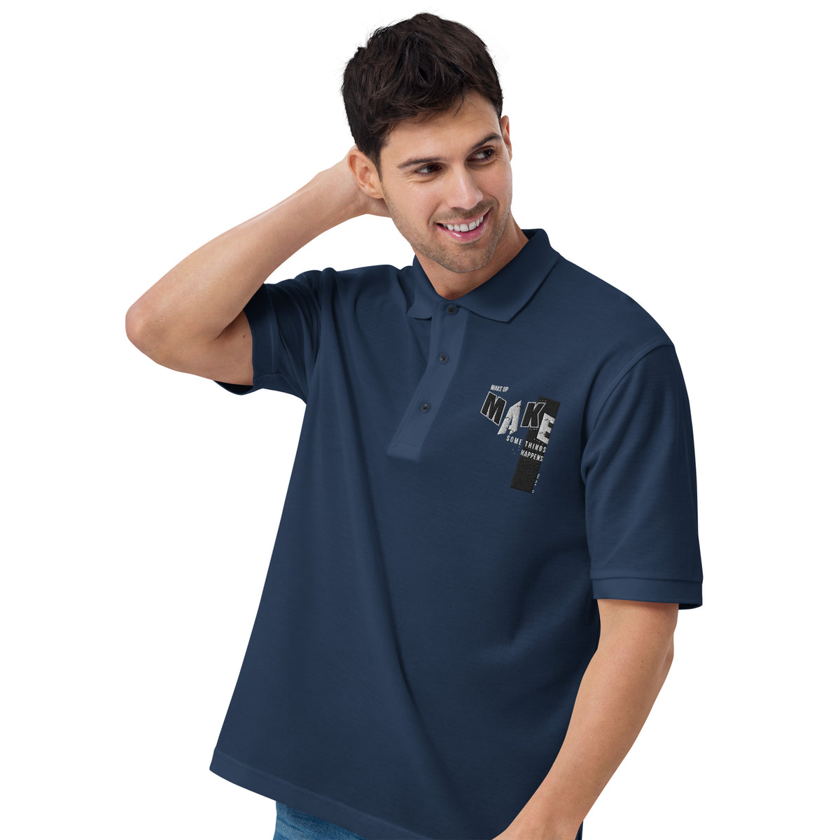 Men's SolidPremium Polo Neck Cotton T-Shirt