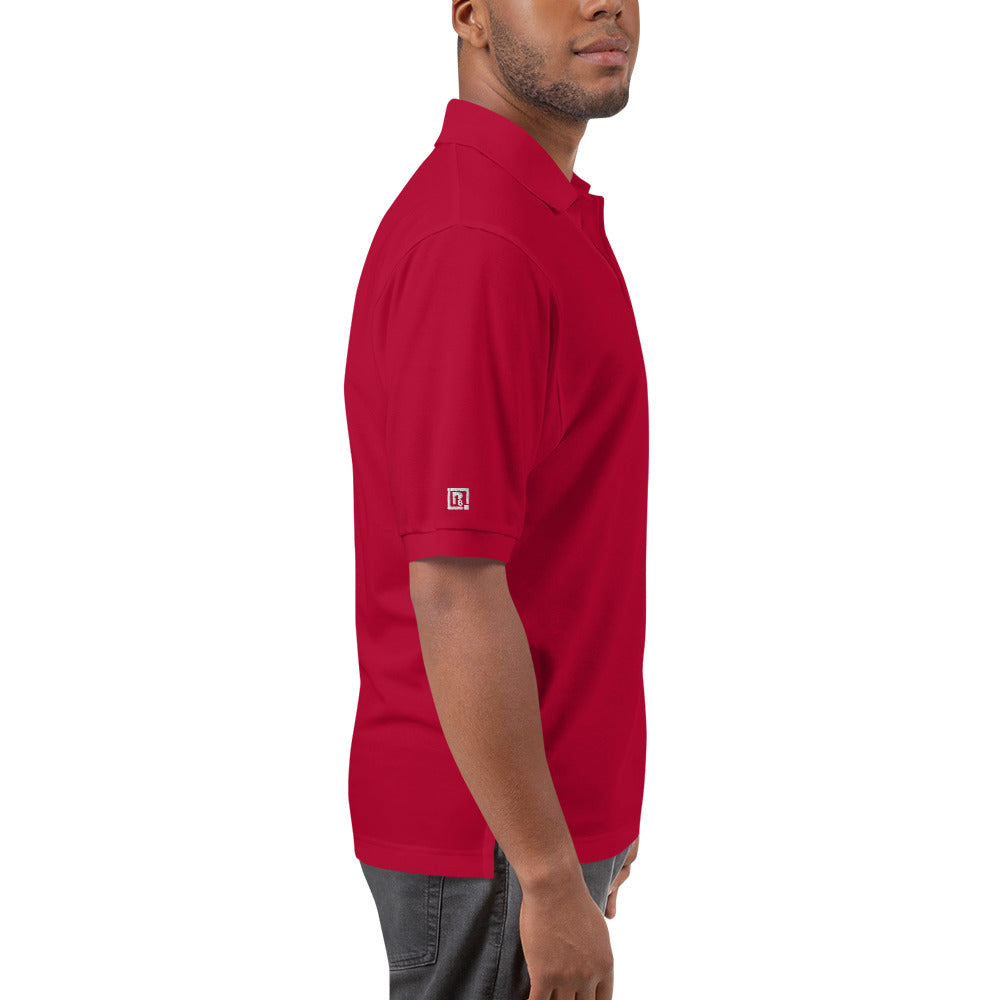 Men's Original Denim Graphic Red Polo T-Shirt