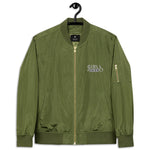 Women's "Girl Power" Olive Green Bomber Jacket