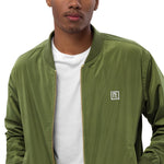Men’s Olive Green Bomber Jacket – "Be Brave, Be Yourself"