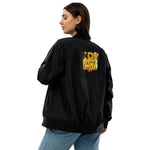 Women's Black Bomber Jacket – ""Mom is My Bestie"" Casual Streetwear