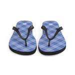 Men's Blue Plaid Flip-Flops