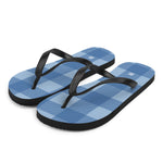 Men’s Blue Checkered Flip-Flops