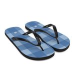 Men’s Blue Checkered Flip-Flops
