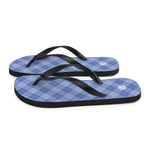 Men's Blue Plaid Flip-Flops