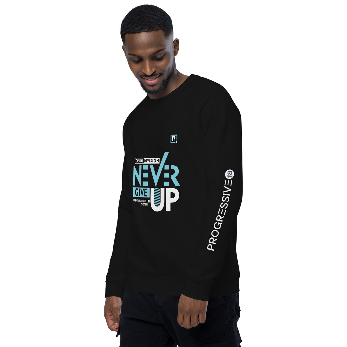 Men's Full Sleeve Never Give Up Printed Sweatshirt