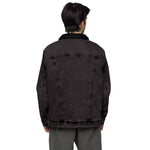 Unisex Black Sherpa Denim Jacket