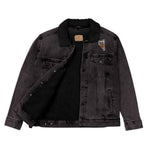 Unisex Black Sherpa Denim Jacket