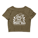 Women's "Girls Just Wanna Have Sun" Crop T-Shirt