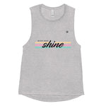 Women's "Shine" Graphic Sleeveless Tank Top – Lightweight, Sporty & Motivational