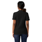 Women’s Black Embroidered Polo T-Shirt