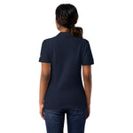 Women’s Navy Blue Embroidered Polo T-Shirt
